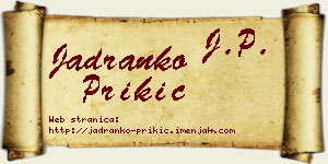 Jadranko Prikić vizit kartica